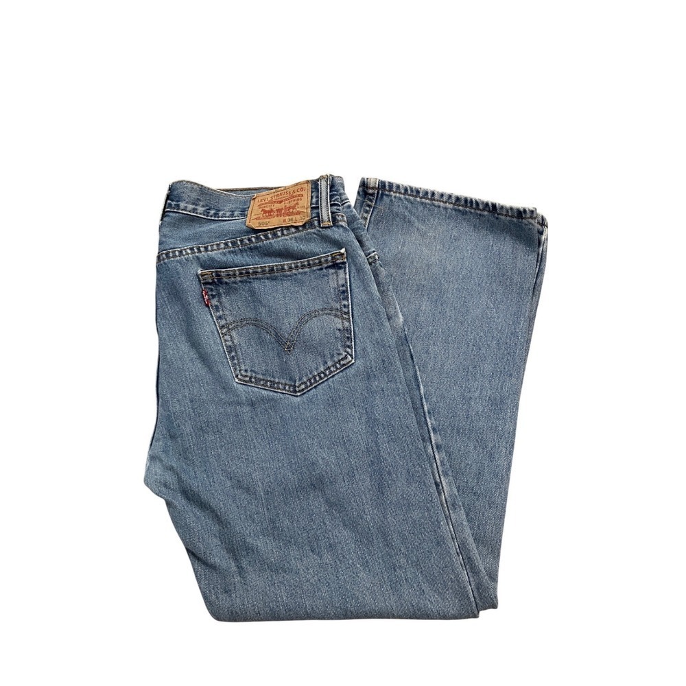 Y2K Levi's 505 Regular Fit Blue Denim Jeans Mens Size 34x29 Straight Leg
